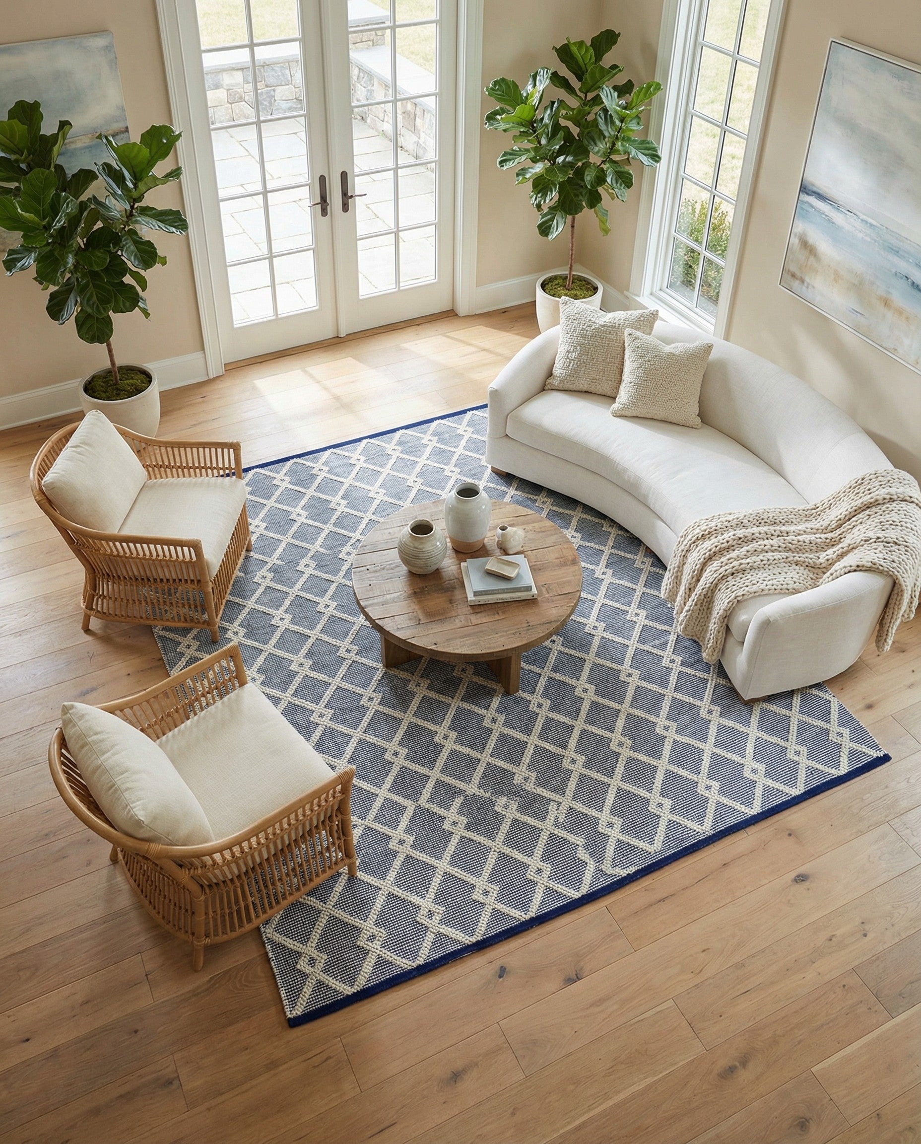 8' x 8' Hand Knotted Jill Zarin Dorset Square Rug