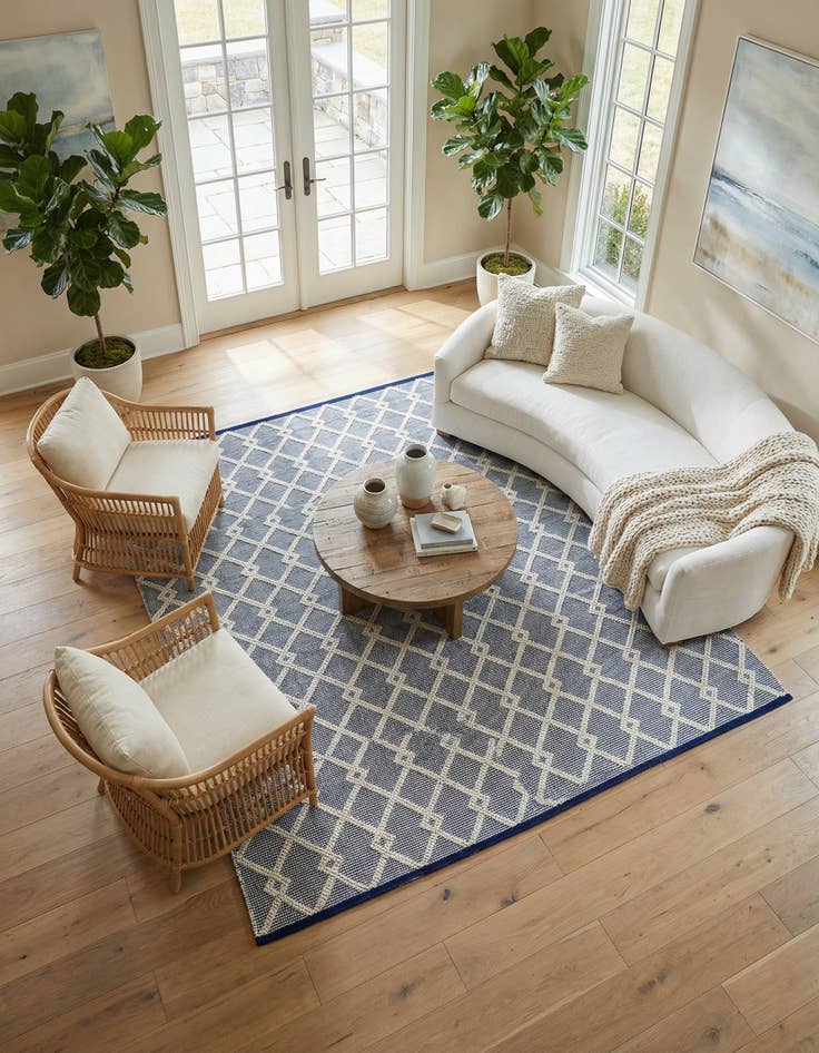 Detail image of 8' x 8'  Hand Knotted Jill Zarin Dorset Square Rug