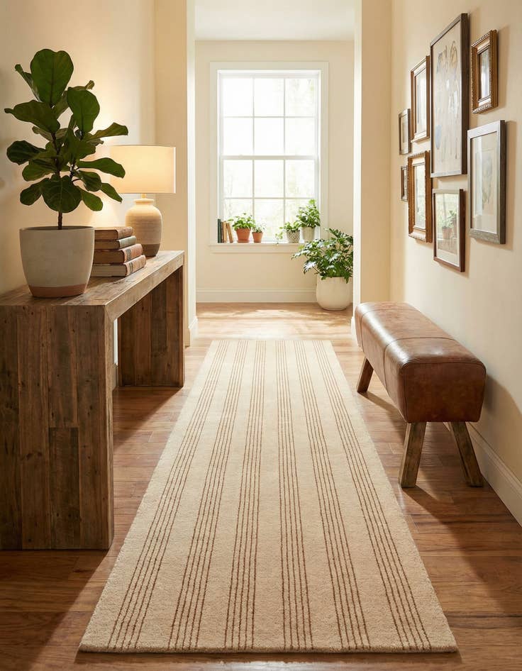 Detail image of 3' 3 x 10' Jill Zarin Striped Wool Runner Rug