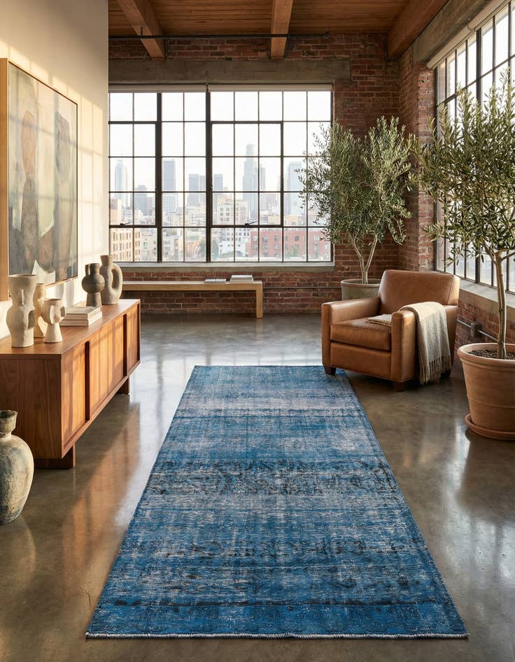 Detail image of 5' 8 x 11' 1 Hand Knotted Ultra Vintage Persian Wool Runner Rug