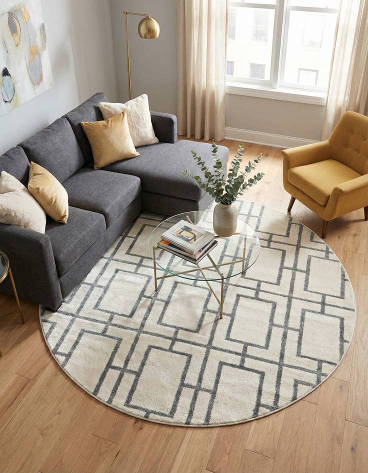 Detail image of 5' 3 x 5' 3 Marilyn Monroe&trade; Glam Deco Round Rug