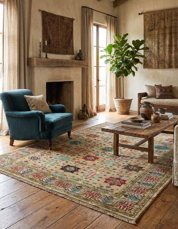 4' 11 x 6' 8 Hand Knotted Ariana Ziegler Rug