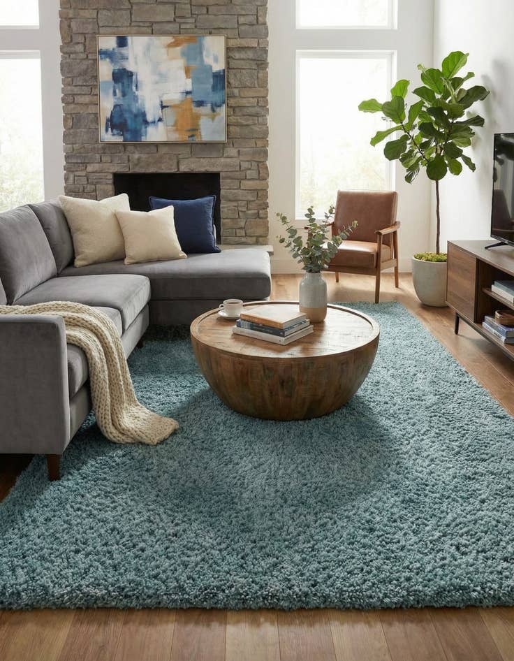 Detail image of 10' x 13' Solid Shag Rug