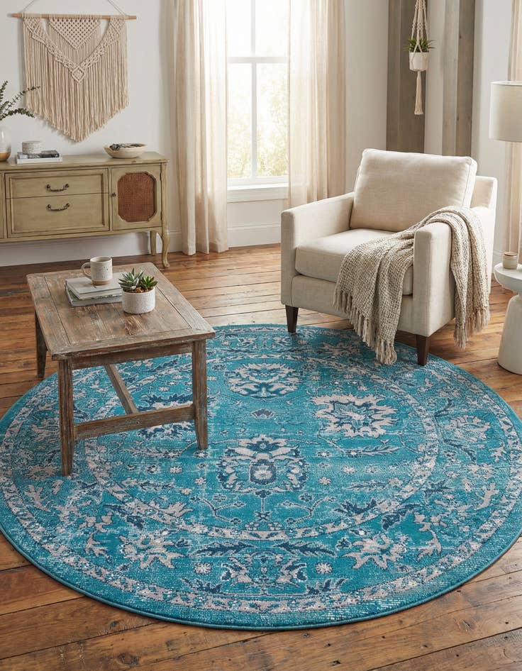 Detail image of 5' 3 x 5' 3 Lucerne Round Rug