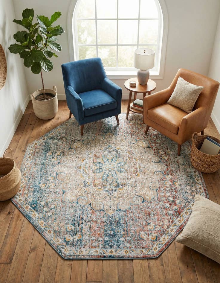 Detail image of 7' x 7' Newport Octagon Rug