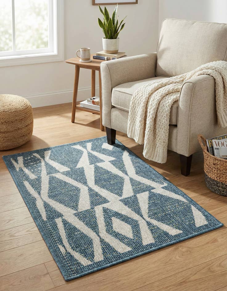 Detail image of 2' x 3' 1  Washable Baja Indoor / Outdoor Rug