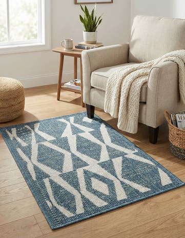 2' x 3' 1 Easy-Clean Baja Indoor / Outdoor Rug
