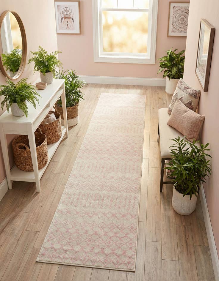 Detail image of 2' 7 x 12' Moroccan Trellis Runner Rug