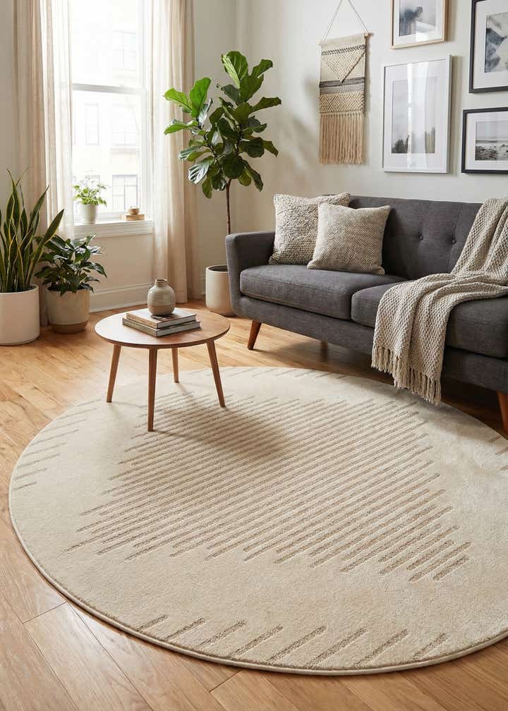 5' x 5' Contour Round Rug
