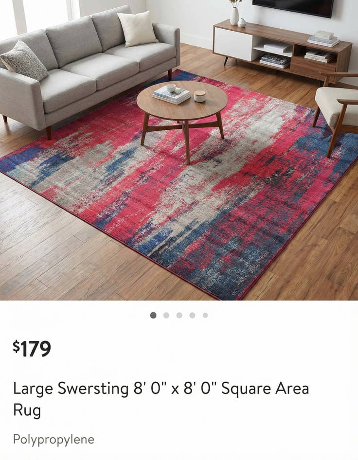 Detail image of 8' x 8' Washable Sevilla Square Rug