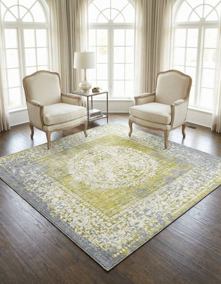 Detail image of 6' x 6' Modern Classical Square Rug