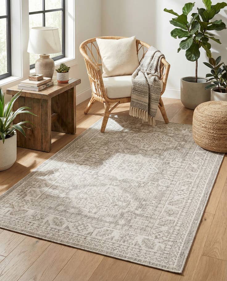 Detail image of 3' x 5' 3 Easy-Clean Aztec Indoor / Outdoor Rug