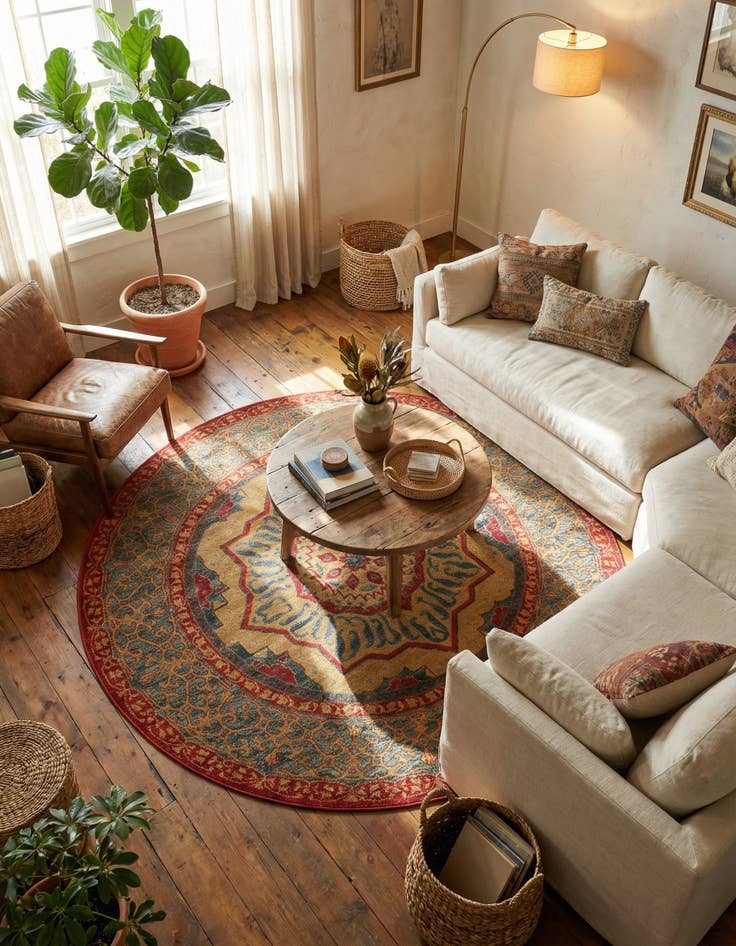 Detail image of 8' x 8' Mamluk Round Rug