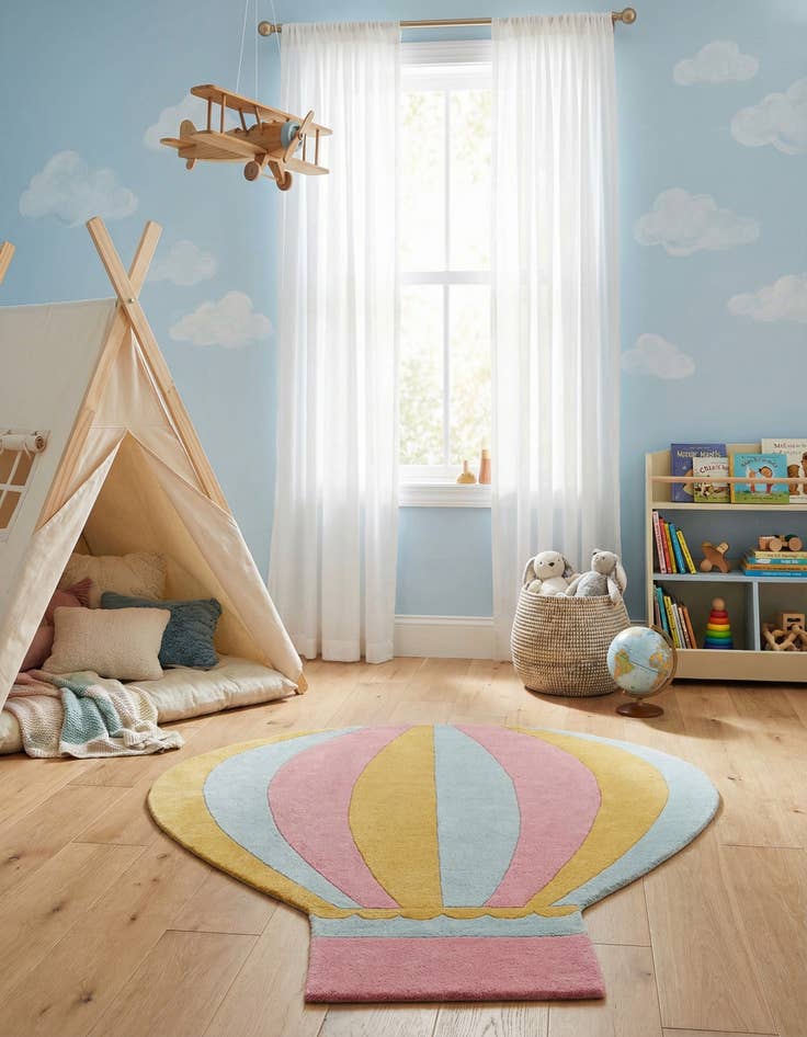 Detail image of 6' 1 x 6' 5 Playtime Kids Wool Freeform Rug