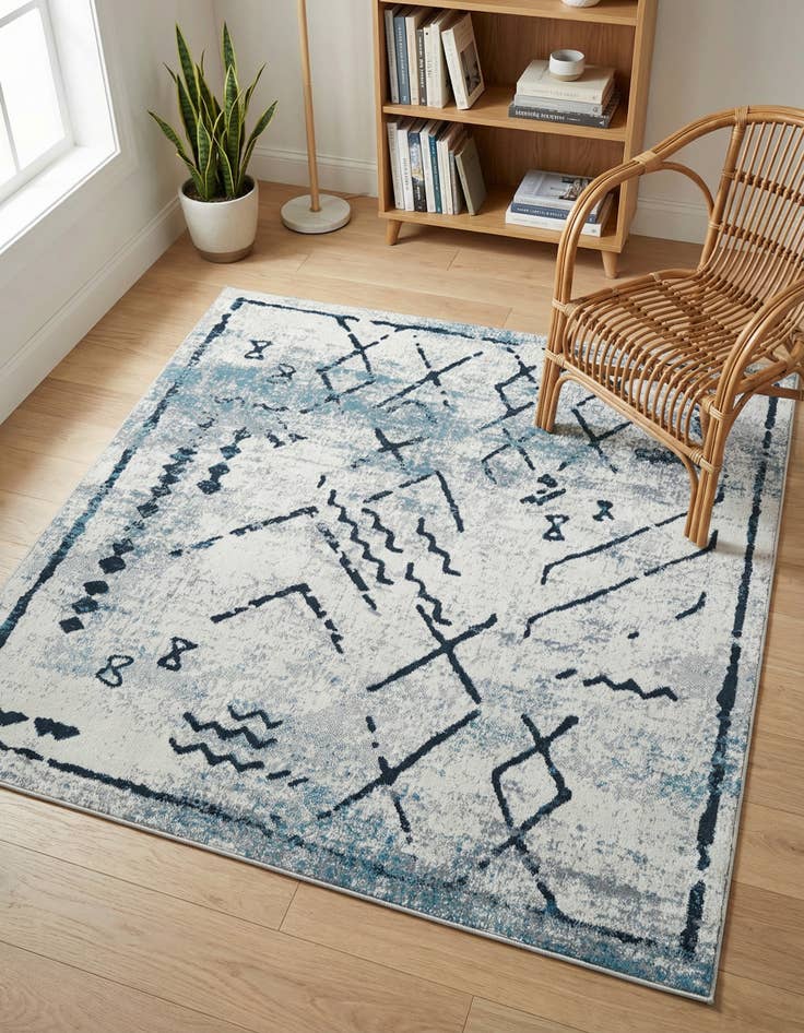 Detail image of 5' 3 x 5' 3 Kamala Washable Square Rug