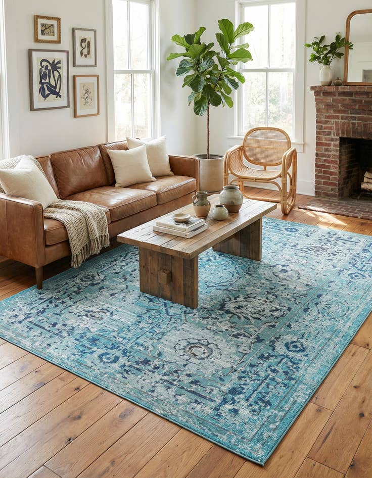 Detail image of 9' x 12' 2 Washable Fleur Rug