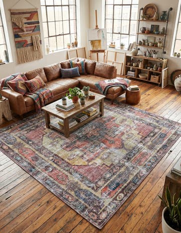 10' 6 x 10' 6 Washable Maahru Square Rug