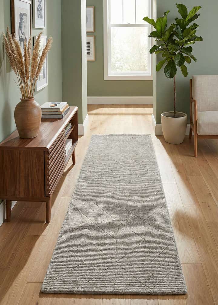 2' x 6' 1 WoolCraft Geometric Runner Rug