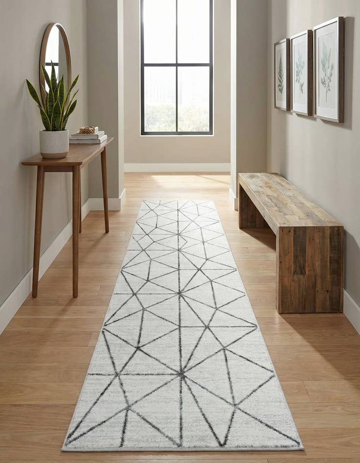 Detail image of  2' 7 x 13' Lattice Trellis Runner Rug
