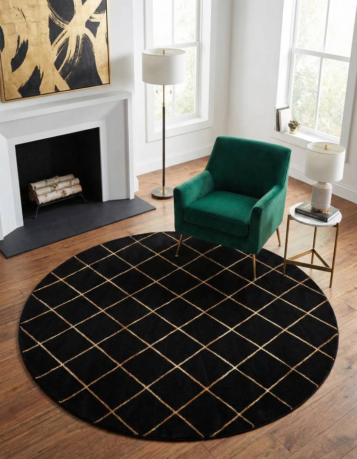 Detail image of 7' 10 x 7' 10 Vogue Geo Round Rug