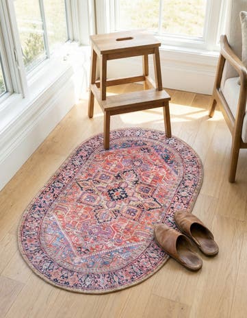 2' x 3' Washable Timeless Oval Rug