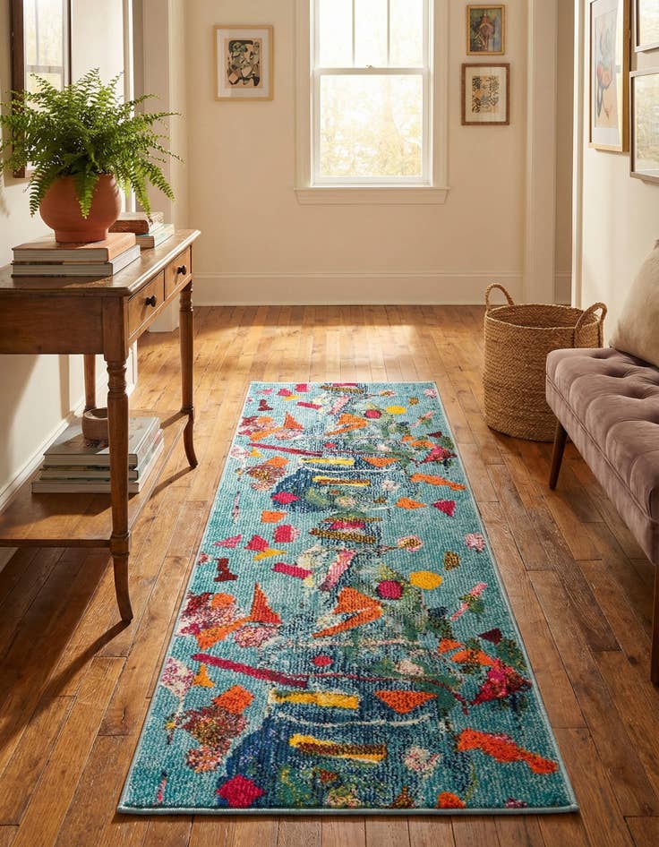 Detail image of 2' x 6'  Washable Vivid Runner Rug