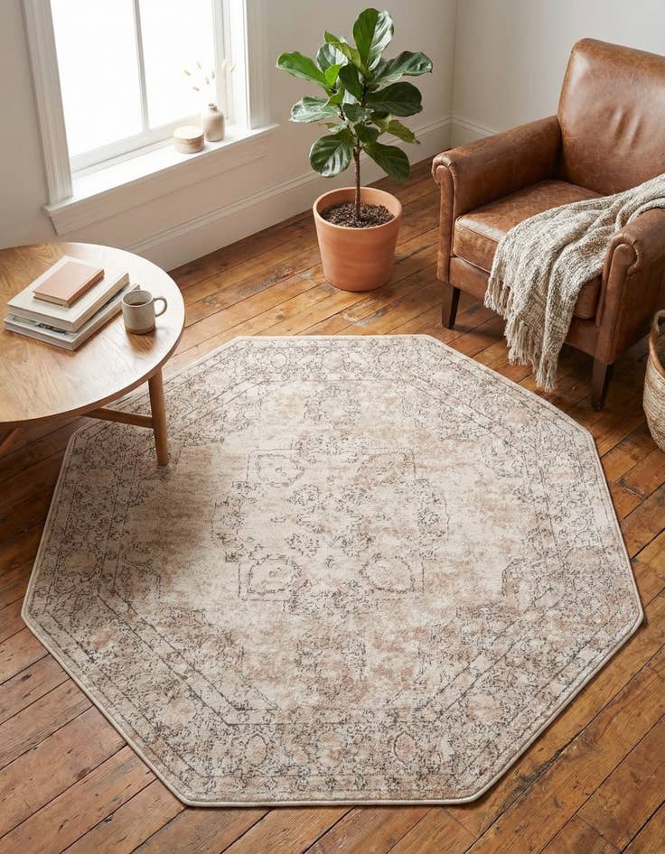 Detail image of 5' 3 x 5' 3 Oregon Octagon Rug