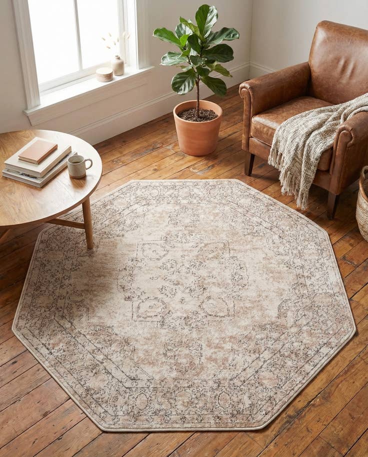 Detail image of 5' 3 x 5' 3 Oregon Octagon Rug