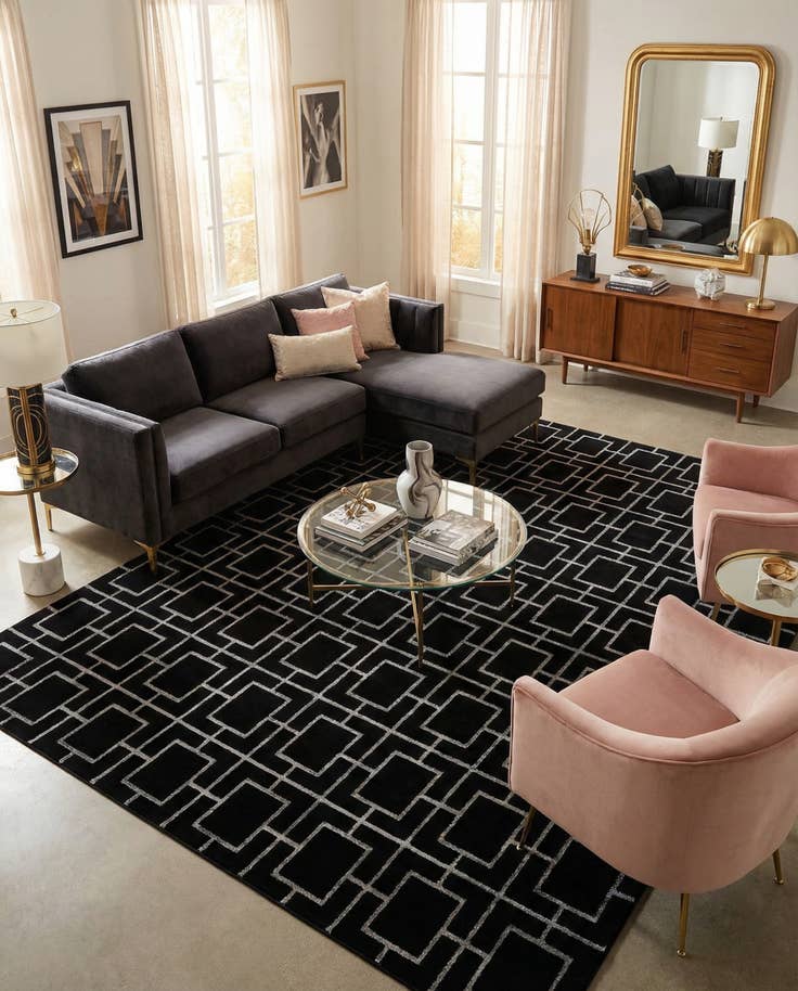 Detail image of 10' x 13' Marilyn Monroe™ Glam Deco Rug