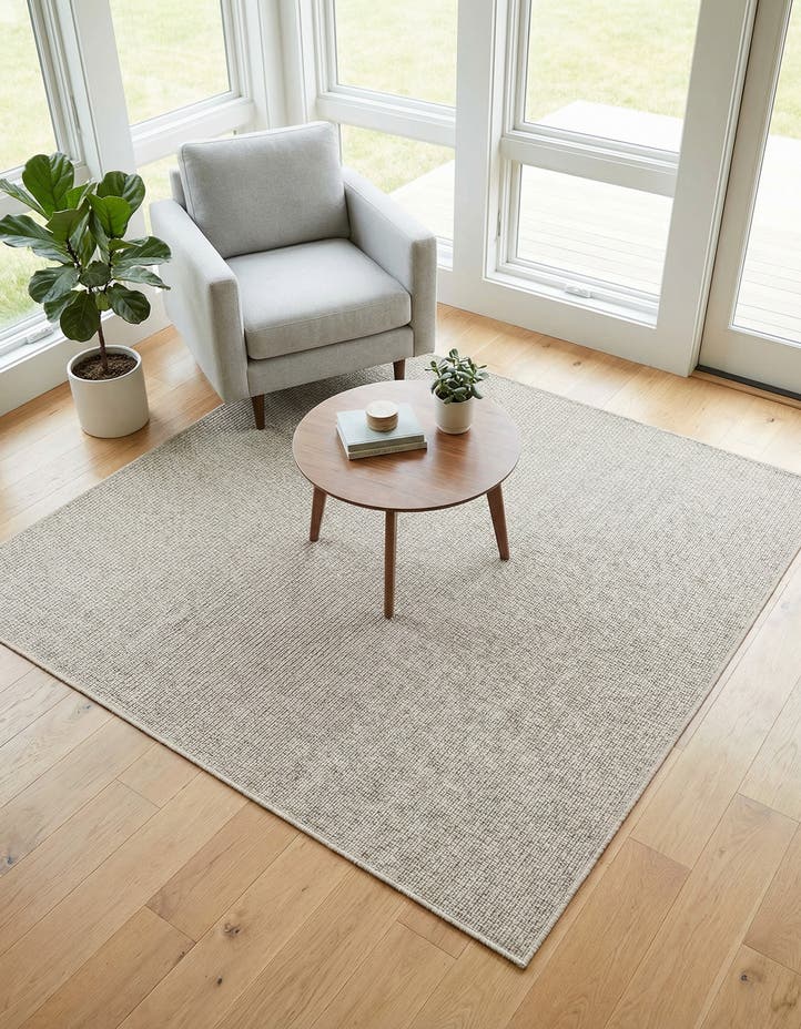 5' 3 x 5' 3 Easy-Clean Solid Indoor / Outdoor ...