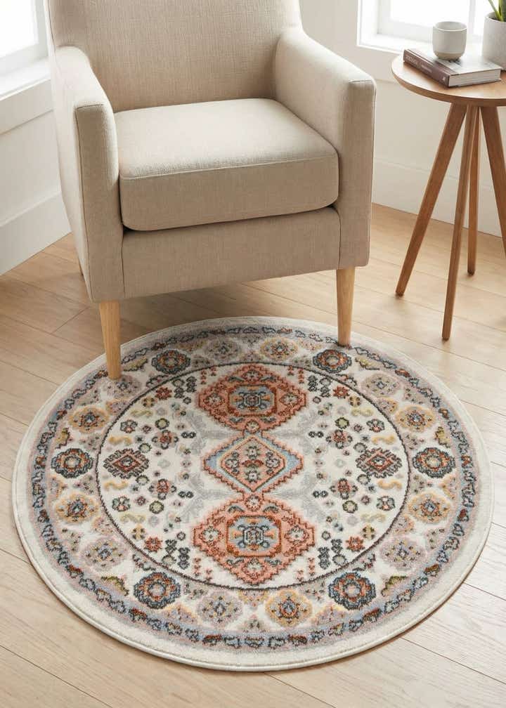 3' 3 x 3' 3 Kamala Washable Round Rug