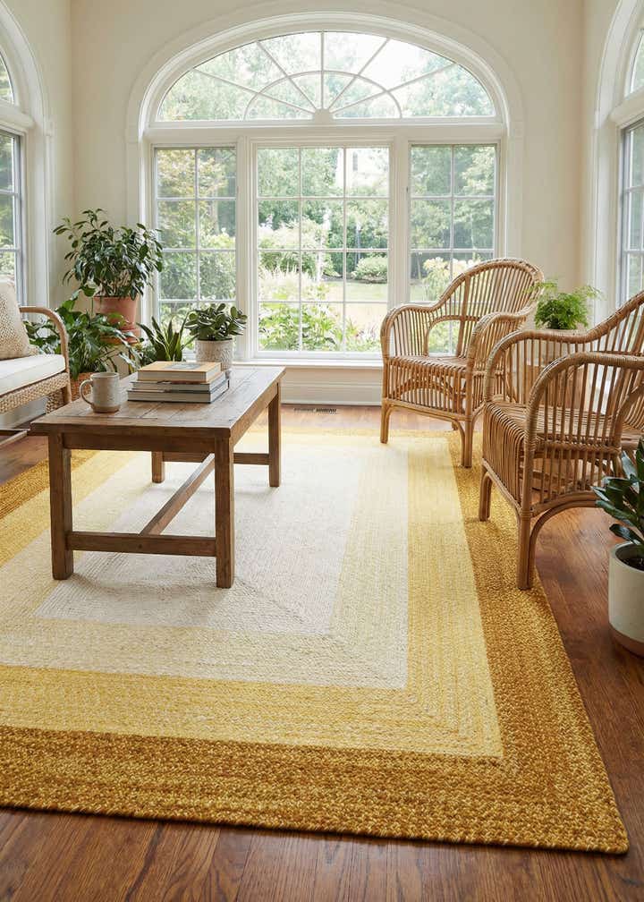 7' 10 x 10' Handmade Hand Braided Wool Rug