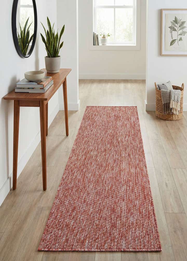 2' x 6' Easy-Clean Solid Indoor / Outdoor Runner Rug