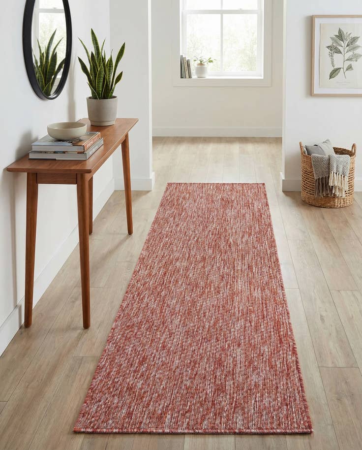 Detail image of 2' x 6' Easy-Clean Solid Indoor / Outdoor Runner Rug