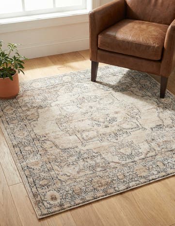Ivory Oregon Square Rug