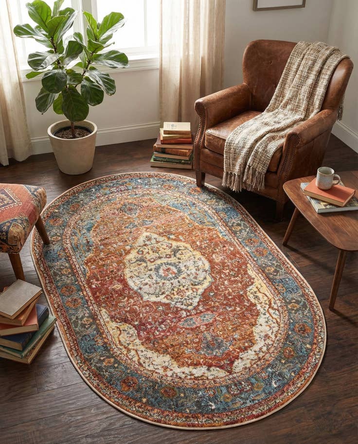 Detail image of 3' 3 x 5' 3 Santiago Oval Rug