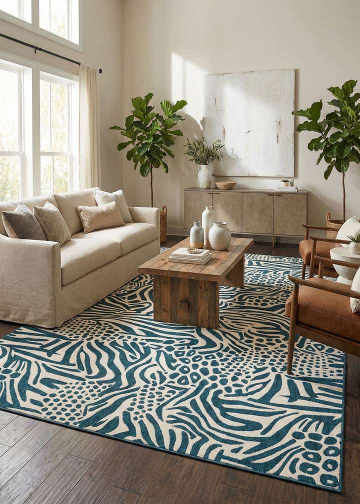 10' x 14' Easy-Clean Safari Indoor / Outdoor Rug