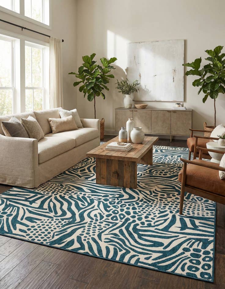 Detail image of 10' x 14' Easy-Clean Safari Indoor / Outdoor Rug