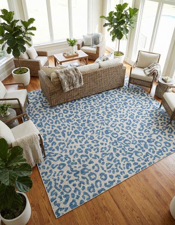 12' x 12' Easy-Clean Safari Indoor / Outdoor Square Rug