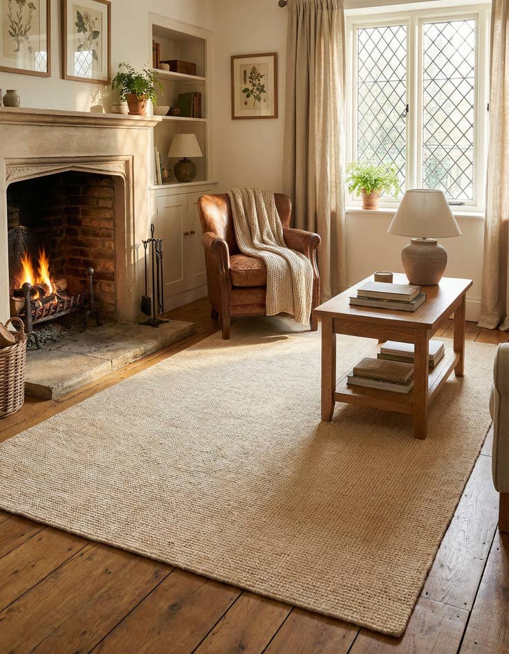 Detail image of 4' 1 x 6' 1 Hand Woven Jill Zarin English Manor Wool Rug