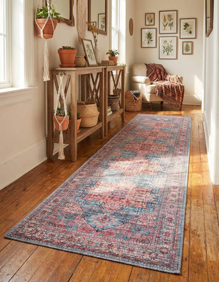 Detail image of 2' x 10'  Washable Maahru Runner Rug