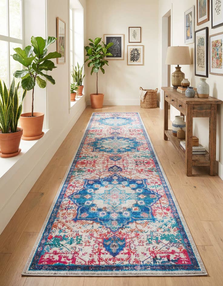 Detail image of 2' x 13' Washable Francesca Runner Rug