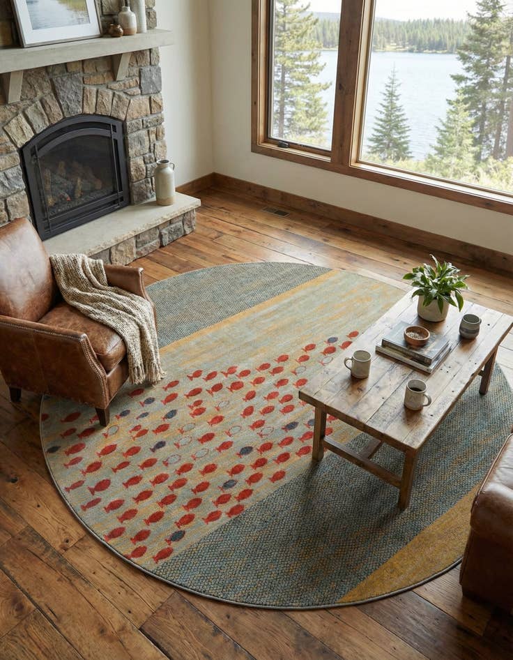 Detail image of 8' x 8' Kashkuli Gabbeh Round Rug