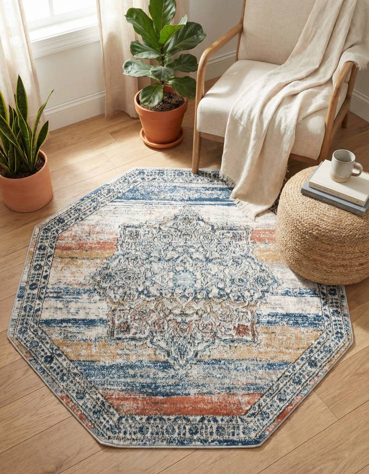 Detail image of 4' x 4' Nyla Octagon Rug