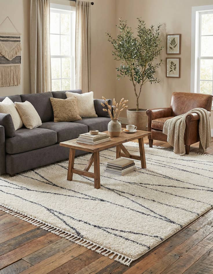 Detail image of  10' x 10' Serenity Shag Square Rug