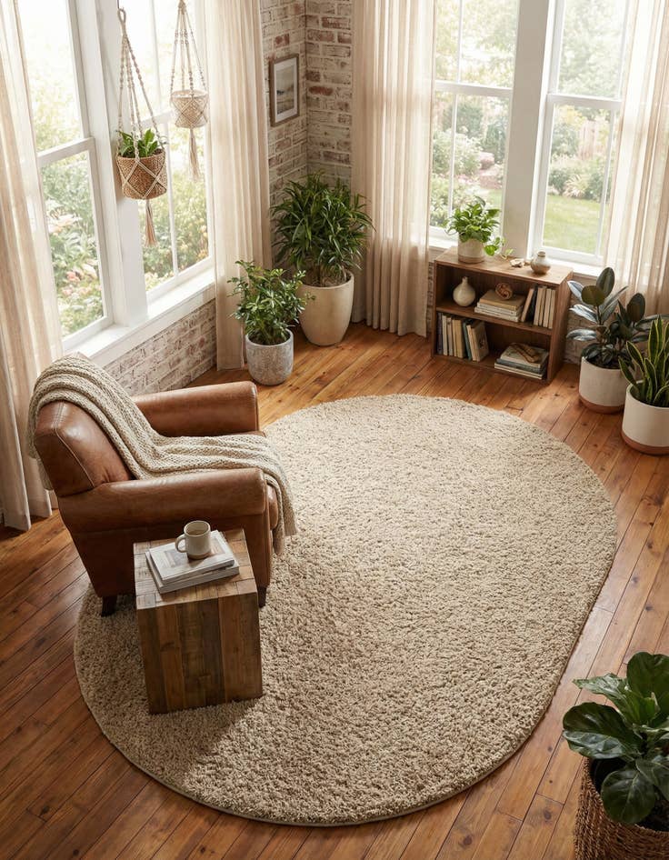 Detail image of  8' x 10' Everyday Shag Oval Rug