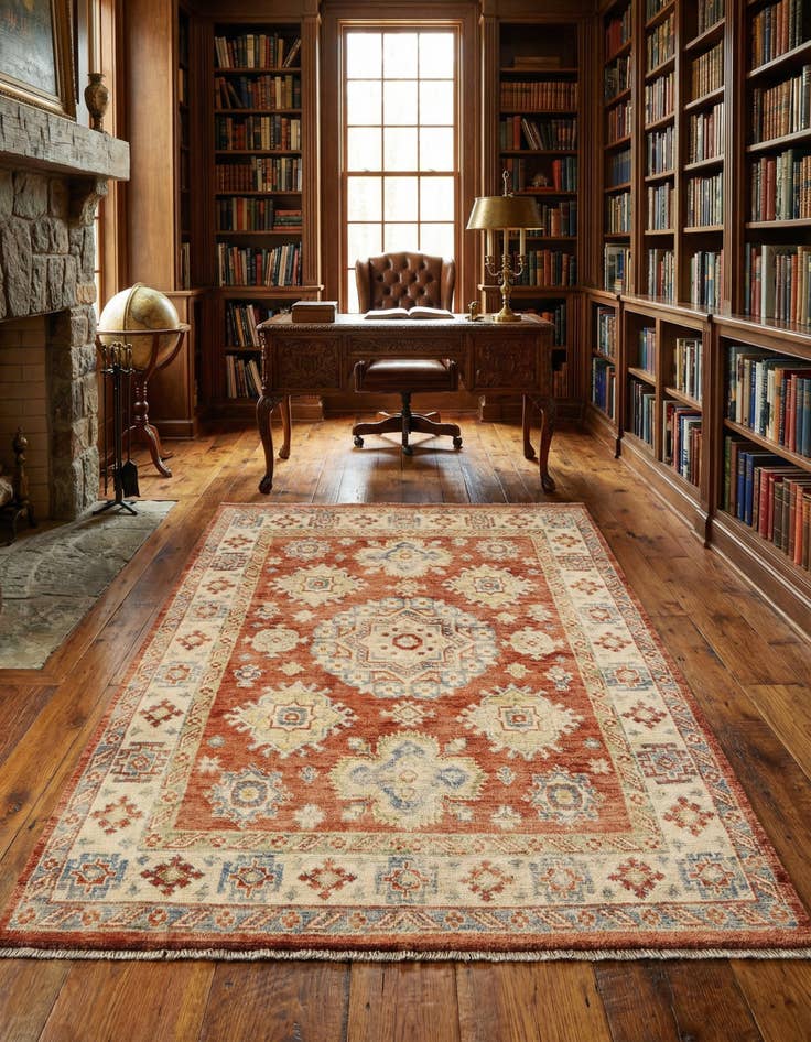 Detail image of 5' 8 x 8' 2 Hand Knotted Balouch Wool Rug