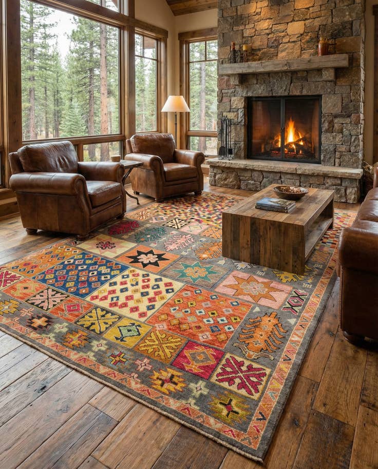 Detail image of 9' 7 x 12' 3 Hand Knotted Balouch Wool Rug