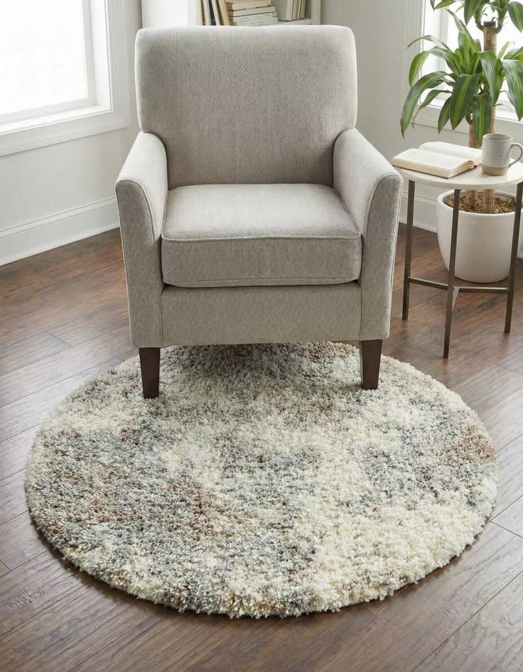 Detail image of 3' 3 x 3' 3 Soft Touch Shag Round Rug