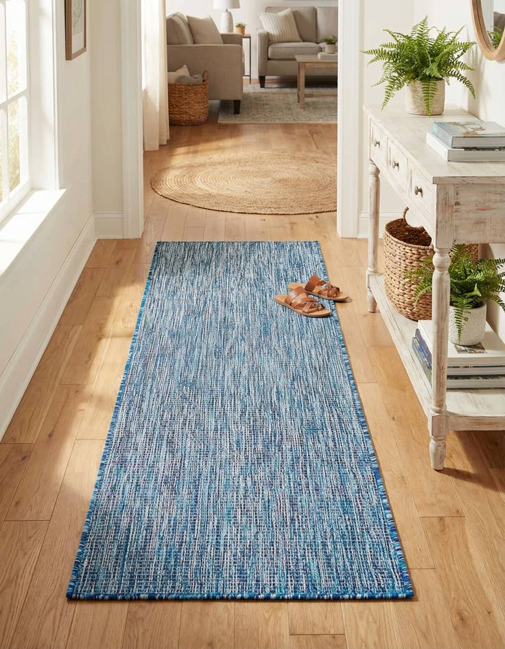 Detail image of 2' x 6' Easy-Clean Solid Indoor / Outdoor Runner Rug